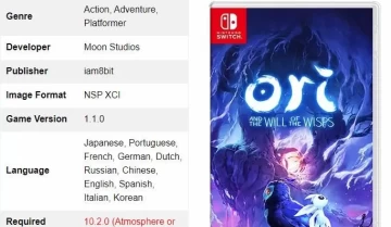 switch游戏《奥日2精灵与萤火意志 Ori and the Will of the Wisps》中文版nsp/xci整合版下载【1.20补丁+金手指】