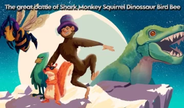 switch游戏《鲨鱼、猴子、松鼠、恐龙、鸟蜂的大战 The great battle of Shark Monkey Squirrel Dinossaur Bird Bee》英文版nsp下载